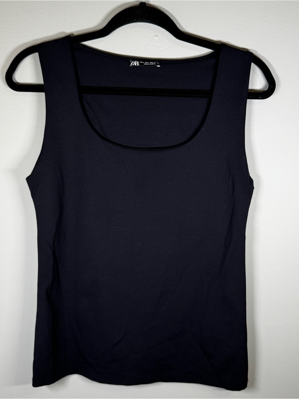 Zara Black Scoop‎ Neck Tank - Classic Women's Layering Top